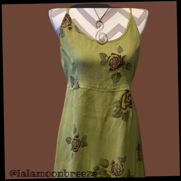 🌺 🎉!!!!Summer green floral dress - Picture 8 of 12